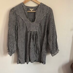 Black and White Polka Dot Women's Top